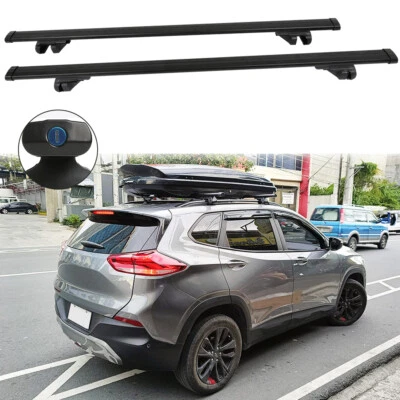 53" Rooftop Rack Cross Bars Luggage Cargo Carriers Black For Chevrolet Tracker - Image 1 of 4