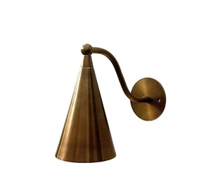 Wall Sconce Italian Style Mid Century Wall Fixture Metal Brass wall Light Lamp - Picture 1 of 6