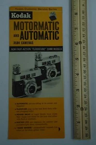 Kodak Motormatic & Automatic 35R4 Kameras 1965 Ordner Vintage Werbung - Bild 1 von 1