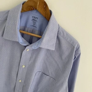 Ralph Lauren Chaps Shirt XL X Large Mens Blue Polka Dot Regular Fit Long Sleeve - Picture 1 of 10