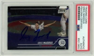 Greg Maddux Signed 2022 Topps Stadium Chrome Trading Card #210 PSA - Picture 1 of 3