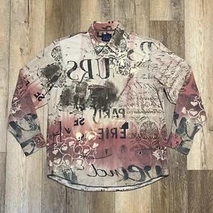 Camisa Tommy Bahama Indigo Palms Manga Larga Con Botones XL AOP Western Rodeo - Imagen 1 de 7