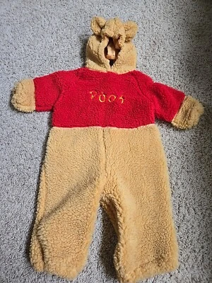 Disney Store Winnie The Pooh Bear Talla 12-24 Meses Niño Disfraz Halloween Foto 1 de 4