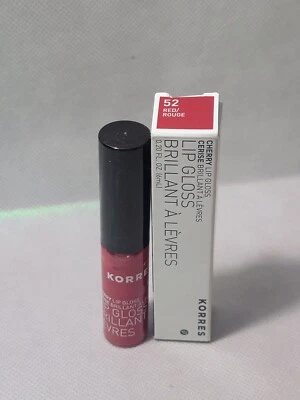 Korres Morello CHERRY LIP GLOSS 52 RED 6ml/0.20 OZ  Lip Gloss NEW - Image 1 of 3