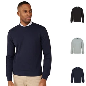 Sudadera para hombre cuello redondo mezcla de algodón sostenible pulóver sudadera top jumper - Imagen 1 de 11