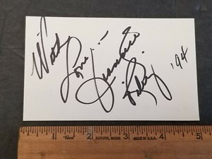 SINGER JEANNIE C. RILEY HAND SIGNED 3X5 CARD W/COA JSA AVAILABLE FREE S&H DS