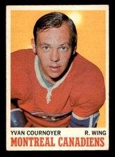 1970-71 O-Pee-Chee #50 Yvan Cournoyer Canadiens VG+ (Small Crease)