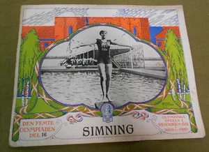 #T63. 1912 STOCKHOLM OLYMPIC GAMES SWIMMING PICTORIAL REVIEW BOOKLET - Bild 1 von 11