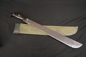 WWII 1945 US Army Legitimus Collins & Co. Machete Sword Bolo Knife & Sheath