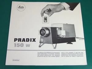 PROYECTOR LEICA PRADIX 150w 35 mm hoja de ventas inglés agosto 1971 - Imagen 1 de 2