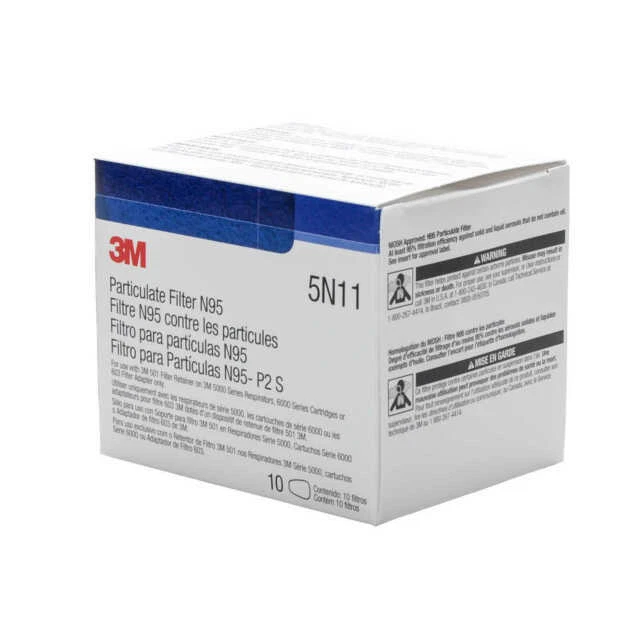 (2x) 3M 5N11 N95  Particulate Filter For 3M Respirator 10 Filters Per Box - Image 1 of 1