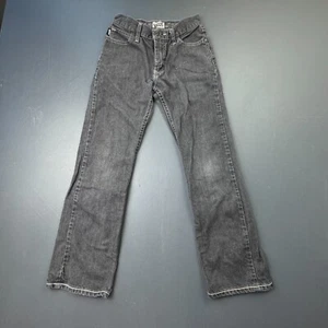 Vans Straight Leg Jeans Boys Girls 10 Faded Grey Washed Distressed Denim - Picture 1 of 16