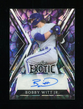 1/1 2023 Leaf Exotic Crystal Bobby Witt Jr. Auto Autograph ROYALS