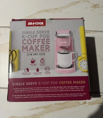Art Cook AR+ Single Serve K-Cup Pod Slim & Sleek  Coffee Maker Pink - Image 1 of 4