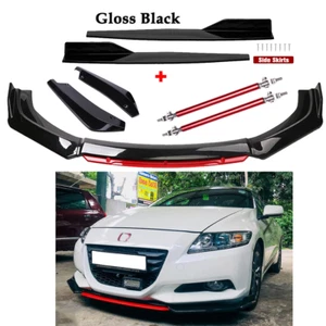 Front Bumper Lip Spoiler Splitter Rear Lip Side Skirt For Honda CR-Z Glossy - Picture 1 of 23