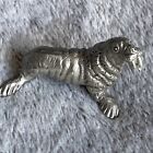 Vintage Walrus Miniature Spoontiques Pewter Figurine Silver Numbered 2” Long