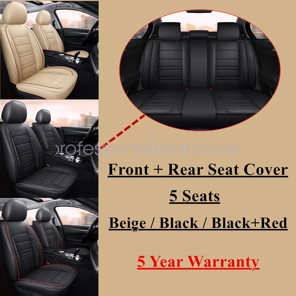 For Buick Regal Verano Envision 5-Seat Covers PU Leather Full Set Protector Pad - Image 1 of 1