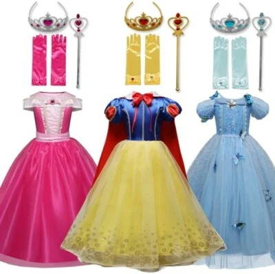 Traje Princesa Disney Conjunto Disfraz Elija Su Princesa Favorit - Imagen 1 de 4