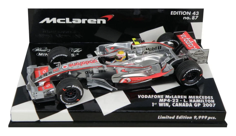 Minichamps McLaren MP4/22 '1st Win' Canadian GP 2007 - Lewis Hamilton 1/43 Scale - Image 1 of 1