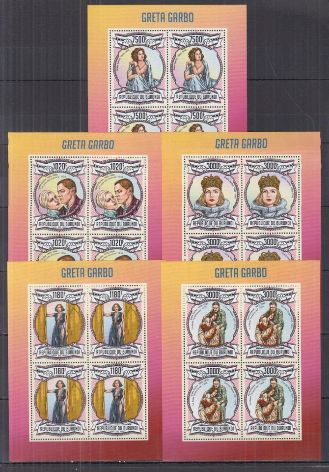 ST1393P4. Burundi - MNH - Greta Garbo - Actriz Foto 1 de 1