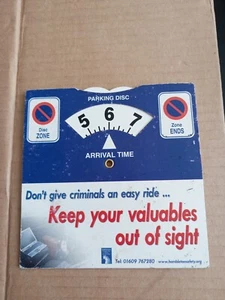 Vintage Parking Clock Disc Hambleton District Council - Picture 1 of 3