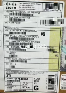 1PCS CISCO SWITCH C9200CX-8P-2X2G-E  new via FedEx or DHL - Picture 1 of 1