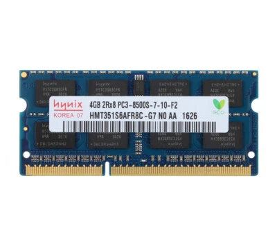 Hynix 4GB DDR3 2RX8 PC3-8500S 1066MHz 204pin SO-DIMM Laptop Chipsets Memory RAM - Image 1 of 4