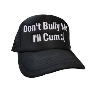 Don't Bully Me, I'll Cum Funny Cap For Adult Quality Embroidered Custom Colour - Picture 1 of 1