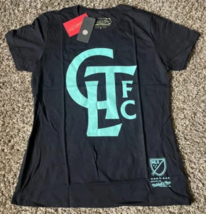 NEW Mitchell & Ness Women's Charlotte FC MLS Minted Monogram T-Shirt (XL) - Picture 1 of 3