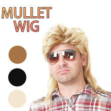 Mullet Wig Hair Costume Party Dress Up 70s 80s Aussie Bogan Rock - Golden Blonde