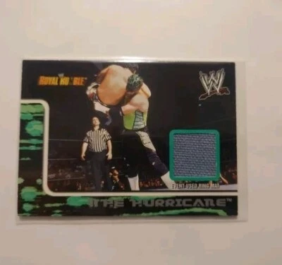WWF WWE The Hurricane Fleer 2002 Royal Rumble Event Usado Anillo Mat Tarjeta Reliquia Foto 1 de 4