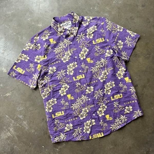 Camisa abotonada Reyn Spooner x NCAA Hawaiian Aloha XL LSU Tigers nueva sin etiquetas - Imagen 1 de 6