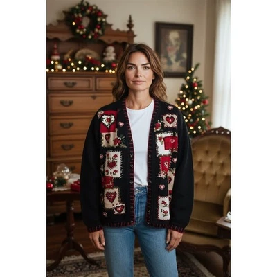 Suéter Cárdigan Floral San Valentín Grandmacore XL Reliquia Coleccionables Navidad Foto 1 de 4