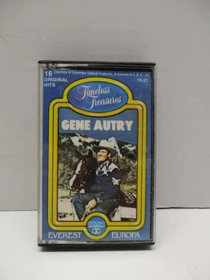 GENE AUTRY Timeless Treasures 16 Hits Cassette EVEREST EUROPA 1985 Made in Italy Foto 1 de 4