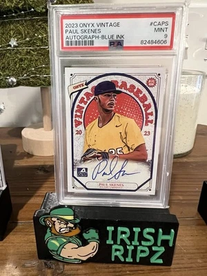 2023 Onyx Vintage Béisbol Paul Skenes Tarjeta Autógrafo Novato #CAPS PSA 9 Foto 1 de 2