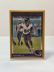 2024 Panini Score Isaiah Likely #21 Gold Parallel Ravens - Picture 1 of 2