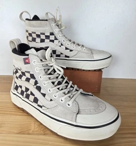 Vans Sk8-Hi MTE Primaloft Trainers Checkerboard White UK 5 - Picture 1 of 16