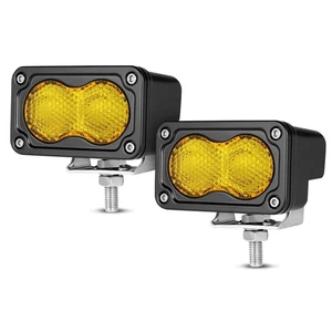 S2 Sport Amber Work/Scene Light 3000K LED Cube Pods 4000LM Yellow Diffusion Beam - Picture 1 of 6