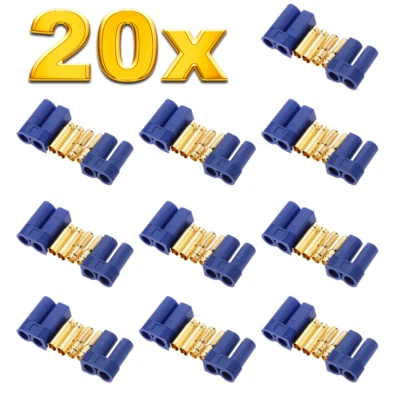 20 Paar 40 Stück EC5 5mm Hochstromstecker Stecker + Buchse Goldstecker bis 120A - Bild 1 von 4