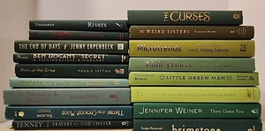 RANDOM Lot 5 GREEN SHADES Modern Hardcover Books Staging Props Decor Bookshelf - Picture 1 of 4