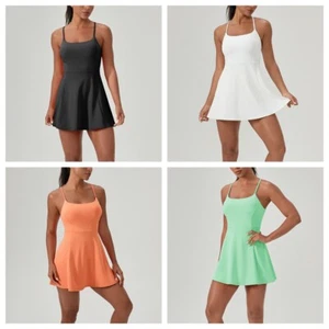 Mujeres Falda Fitness Secado Rápido Deportes Correr Transpirable Una Pieza Vestido Sin Mangas - Imagen 1 de 18