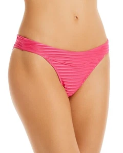 Revel Rey Elliott Textured Pleated Bikini Bottom Size Large Pink B4HP - Picture 1 of 1