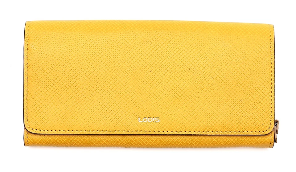 Carteira Clutch Feminina Lodis Tecido Couro Mostarda L65659 - Imagem 1 de 4