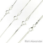 925 Sterling Silver BOX  Chain Necklace All Sizes  Stamped .925 Italy