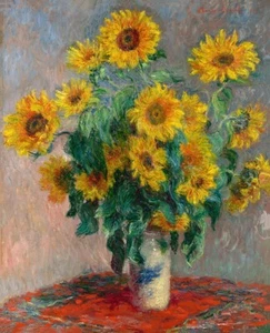 Bouquet of Sunflowers by Claude Monet Canvas Art Print (19.4″ x 24″) - Picture 1 of 2
