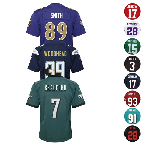 Nike Official NFL Home Away Alt Team Player Game Jersey Collection Youth (S-XL) Cover