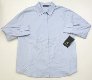 New Bagatelle Blue Dress Shirt Button Front Cotton Medium Long Sleeve WS575 - Picture 1 of 5