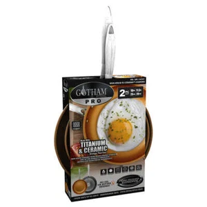 Gotham Steel, Pro 2-piece Ceramic Nonstick Fry Pans | 10" + 11.5" Frypan - Picture 1 of 3