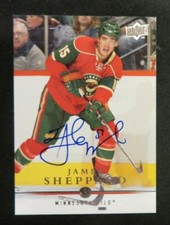 2008-2009 Upper Deck, Minnesota Wild - JAMES SHEPPARD - autographed