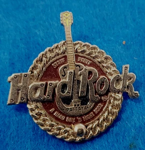 PATTAYA HOTEL 1st ANNIVERSARY STAFF PARTY SILVER DOBRO GUITAR Hard Rock Cafe PIN - Picture 1 of 1